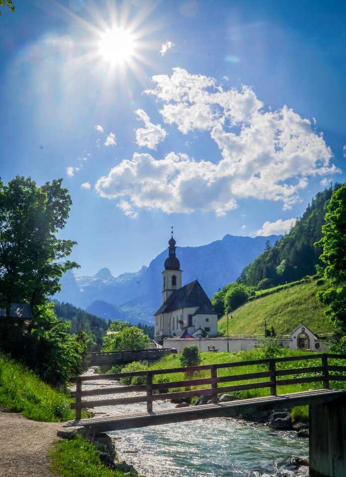 Ramsau sun bavaria photo