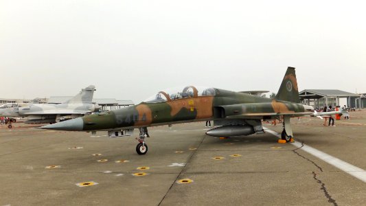 ROCAF F-5F 5404 Left View in Gangshan Air Force Base 20111015
