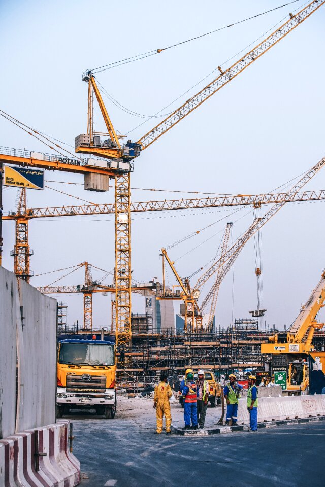 Building construction building site busy photo