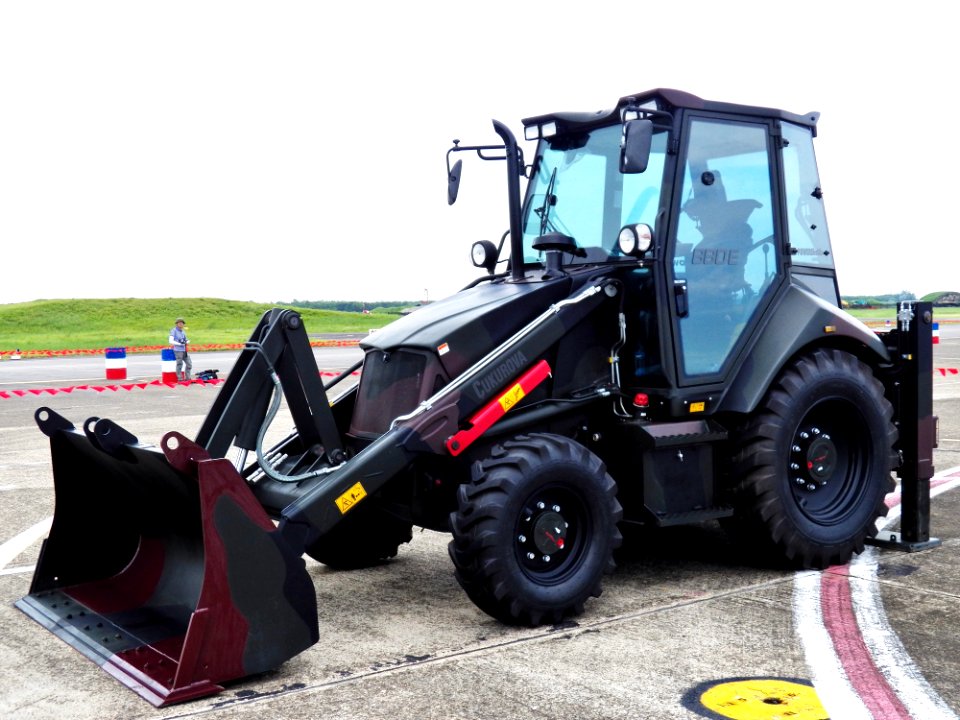 ROCA Cukurova 880E Backhoe Loader Display at Chiayi Air Force Base 20120811