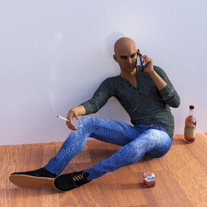 Alcohol whisky cigarette