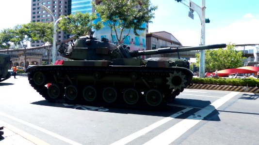 ROCA CM-11 Tank Back Forward at Section 2, Xianmin Blvd 20140906