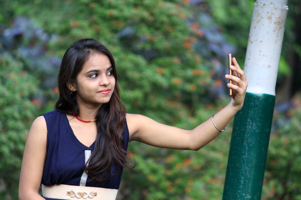 Dress selfie green beauty