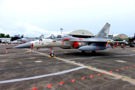ROCAF F-CK-1A 1484 Display at Hualien AFB Apron 20160813Fb