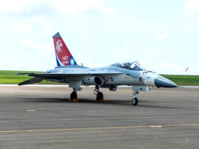 ROCAF F-CK-1A 1427 Demo Aircraft on Apron after Demonstration Flight 20140719a