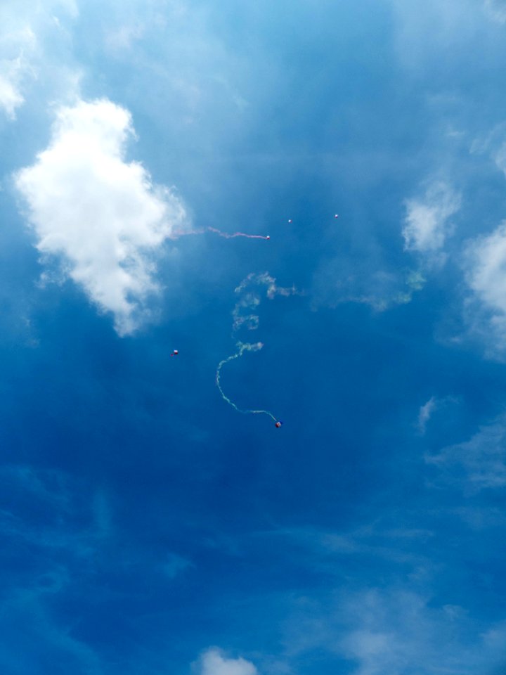 ROCA Dragon Team Crew Descending over Military Academy Ground 20140531a