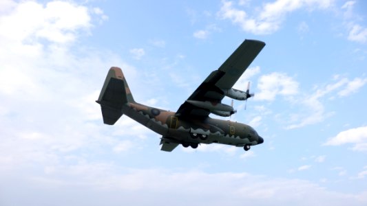 ROCAF C-130H 1308 on Final Approach at Songshan Air Force Base 20150221c