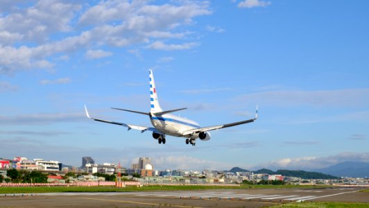 ROCAF Boeing 737-800 3701 on Final Approaching at Songshan Air Force Base 20151222c