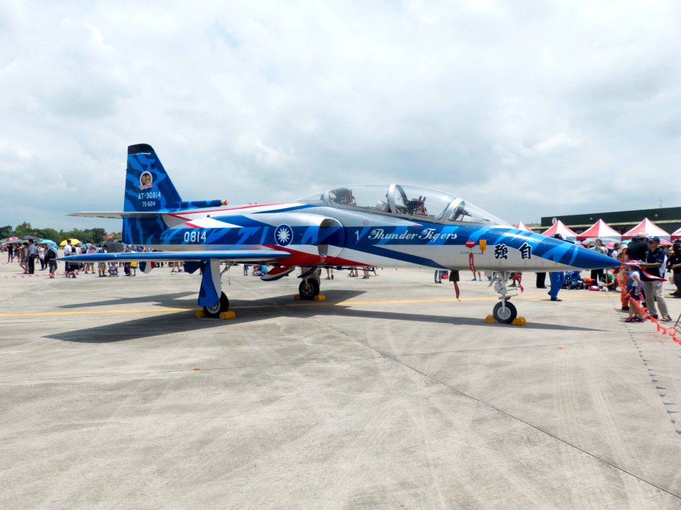 ROCAF Thundertigers AT-3 0814 Display at Gangshan Air Force Base Apron 20170812La
