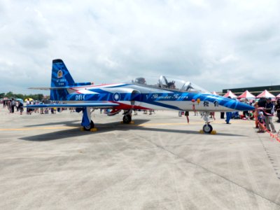 ROCAF Thundertigers AT-3 0814 Display at Gangshan Air Force Base Apron 20170812La