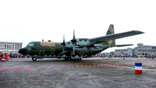 ROCAF C-130H 1314 Display at Hsinchu Air Force Base Apron 20151121a