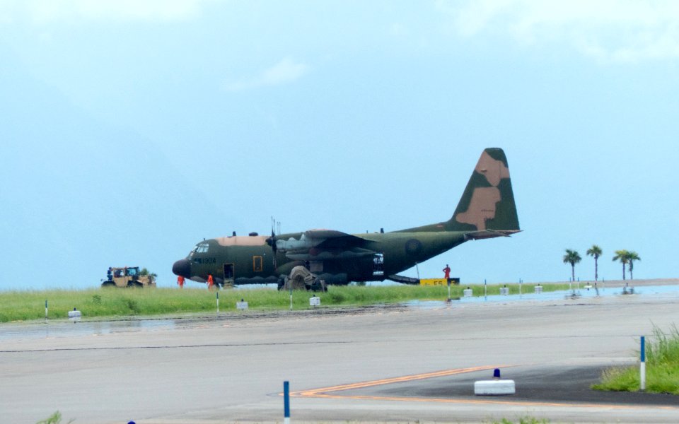 ROCAF C-130H 1304 Parked at Hualien Air Force Base Apron 20160813La
