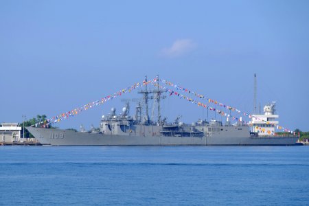 ROCN Pan Chao (PFG2-1108) and ROCN Tian Dan (PFG2-1110) Shipped at Zuoying Naval Base 20141123a