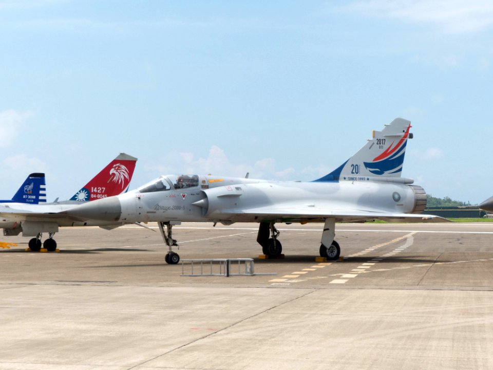 ROCAF Mirage 2000-5EI 2017 Parked at Gangshan AFB Apron after Demonstration Flight 20170812a