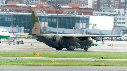 ROCAF C-130H 1311 Taxiing at Songshan Air Force Base Apron 20161124a