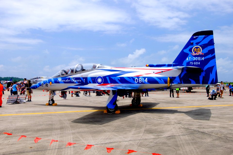 ROCAF Thundertigers AT-3 0814 Display at Gangshan Air Force Base Apron 20170812Fa