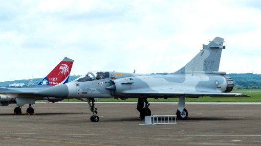 ROCAF Mirage 2000-5EI 2014 on Apron after Demonstration Flight 20140719b