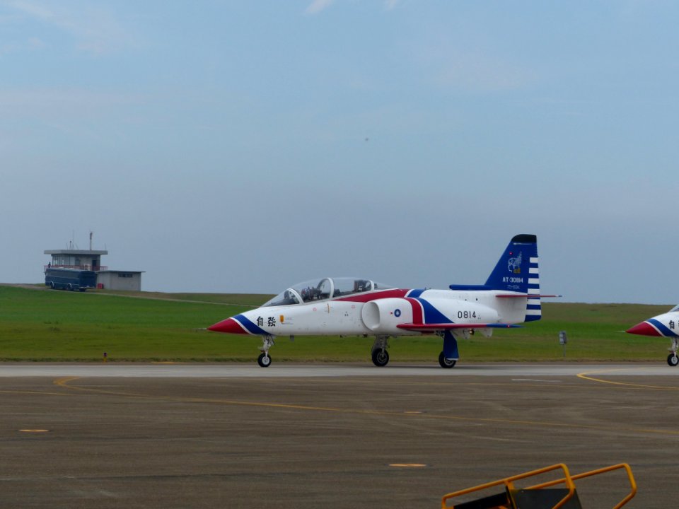 ROCAF Thundertigers AT-3 0814 Parking at Ching Chuang Kang AFB Apron 20161126