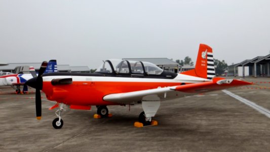 ROCAF T-34C 3422 Display at Gangshan Air Force Base 20111015a