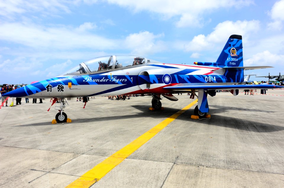 ROCAF Thundertigers AT-3 0814 Display at Gangshan Air Force Base Apron 20170812Na