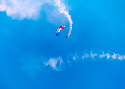 ROCA Dragon Team Crew Descending over Military Academy Ground 20140531d