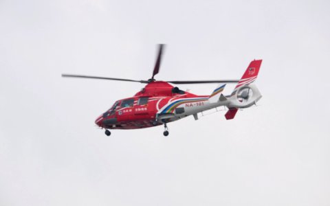 ROC NASC AS365 NA-101 Flight over Taipei Songshan Airport 20150427d