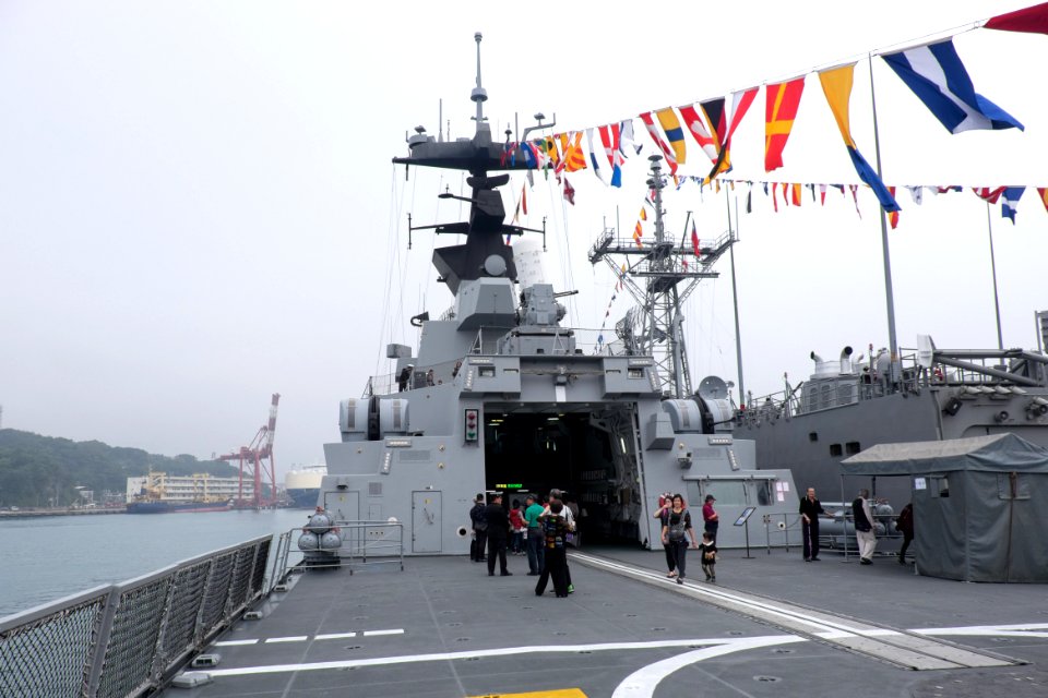 ROCN Si Ning (PFG-1203) Hangar View from Flight Deck 20150316