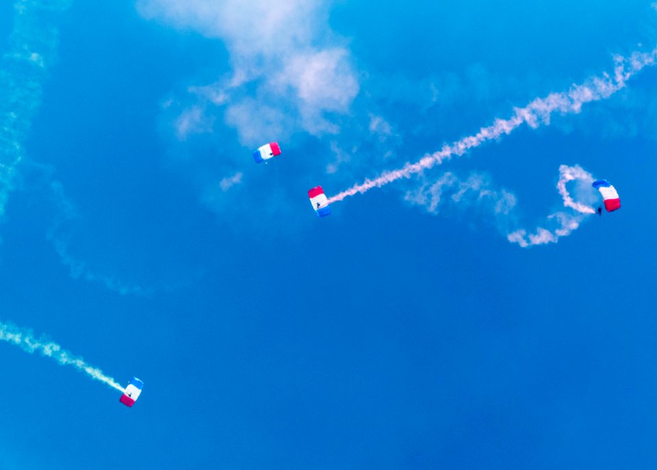 ROCA Dragon Team Crew Descending over Military Academy Ground 20140531c