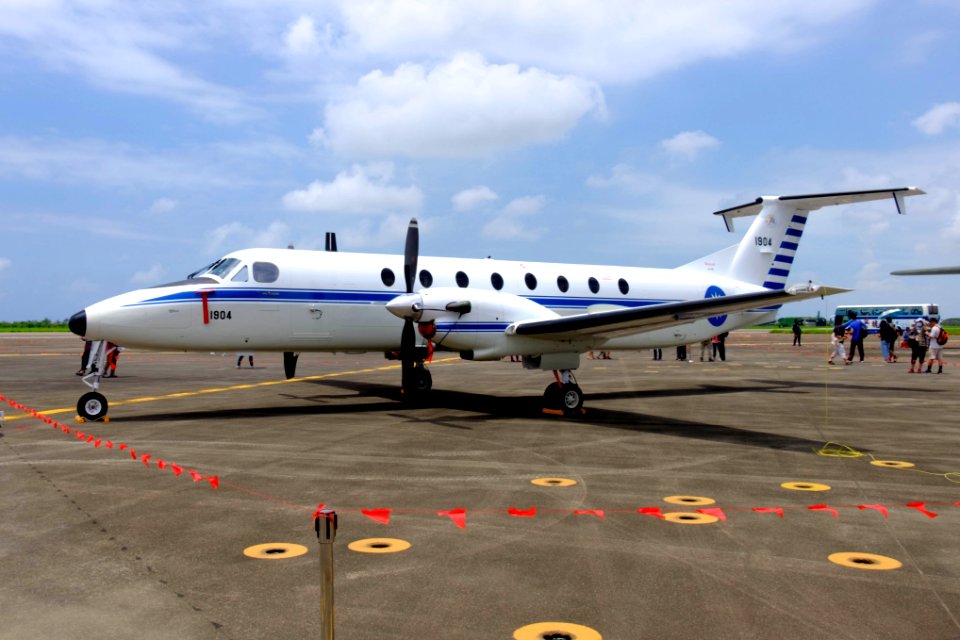 ROCAF Beech 1900C 1904 Display at Gangshan Air Force Base Apron 20170812