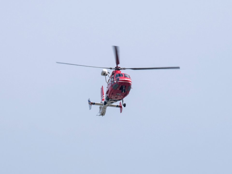 ROC NASC AS365 NA-101 Flight over Taipei Songshan Airport 20150427a