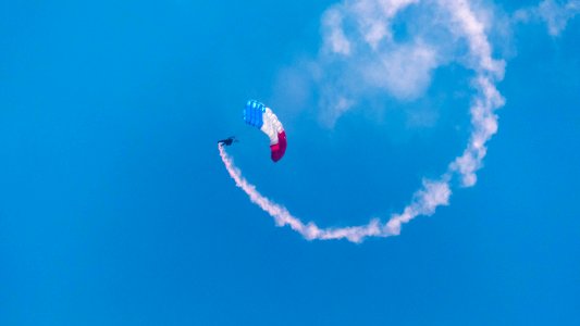 ROCA Dragon Team Crew Descending over Military Academy Ground 20140531e