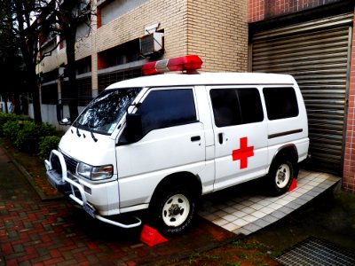 ROCA Mitsubishi Delica 4WD Ambulance Parked at Armor School 20130302
