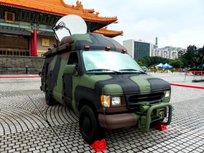 ROCA Satellite Telecommunication Vehicle Display at CKS Memorial Hall Square 20140607 photo