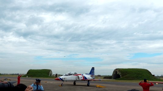 ROCAF Thundertigers AT-3s Taxiing into Hsinchu AFB Apron after Flight Performance 20151121b