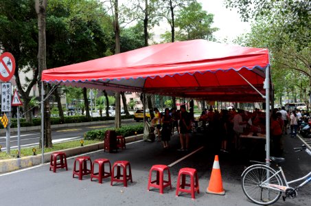 Rear View of Futai Village Ghost Festival Tent 20170902