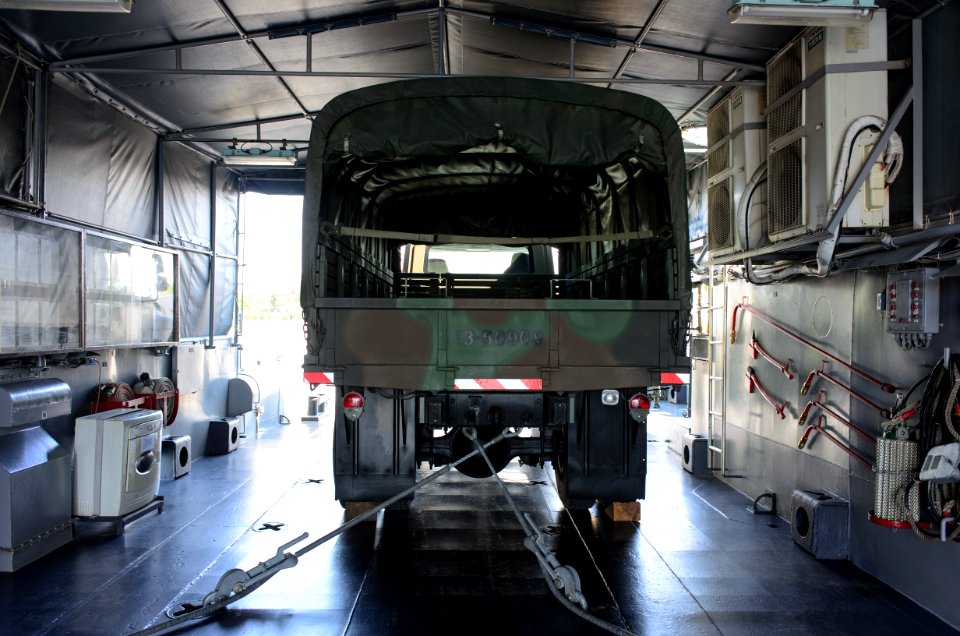 Rear View of International 3.5ton 4WD Truck Loaded on ROCN Ho Chion (LCU-481) 20141123