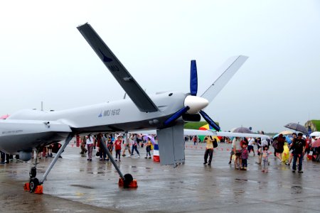 Rear Part of NCSIST ASRD MALE UAV Display at Hsinchu Air Force Base 20151121