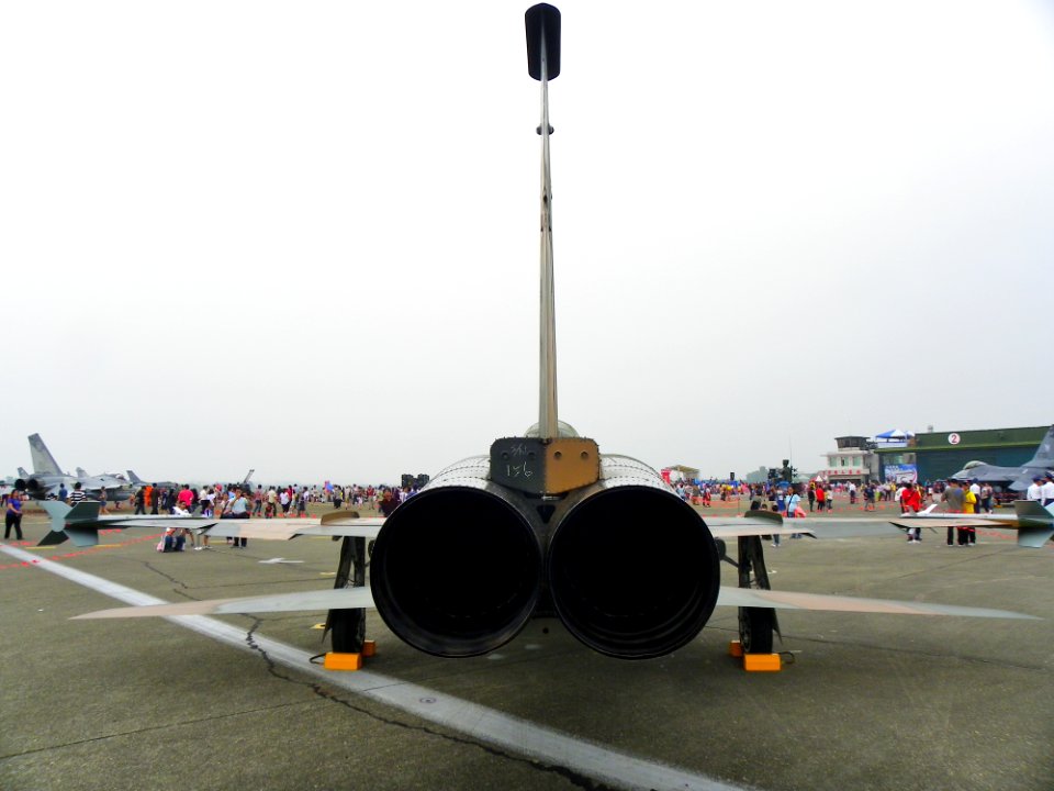 Rear View of ROCAF F-5F 5404 in Gangshan Air Force Base 20111015