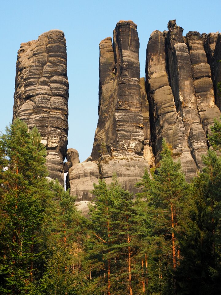 Hike sandstone rocks landscape