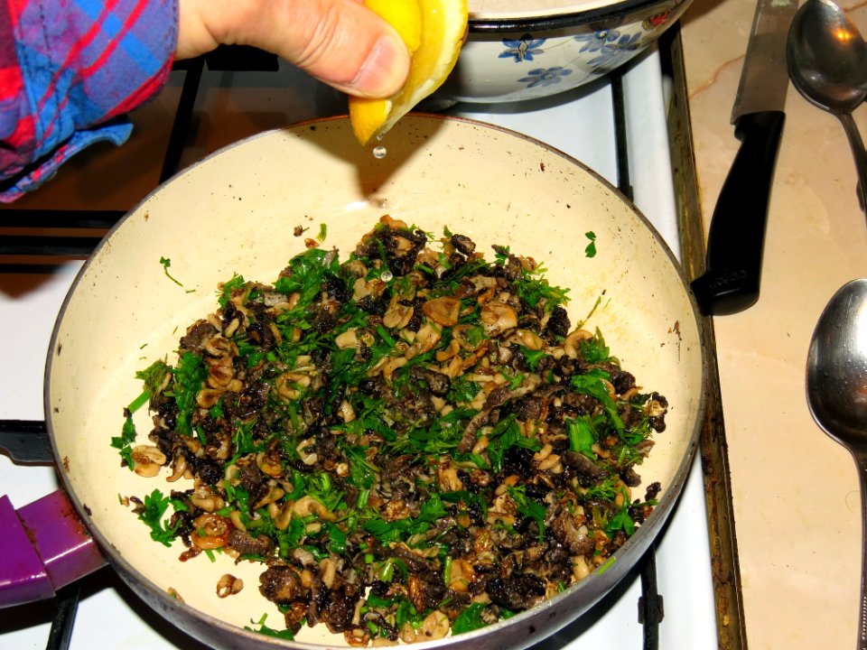 Roasted early morels 10