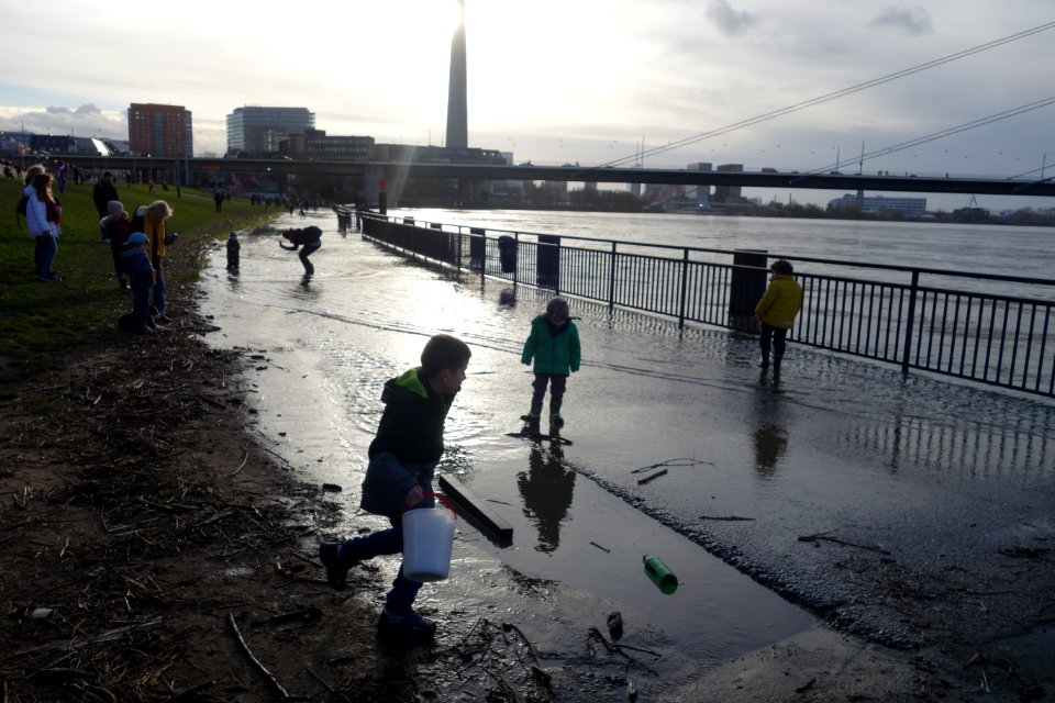 Rheinhochwasser, Düsseldorf, 4. Februar 2021 (1)