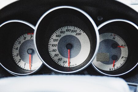 Dashboard speedometer tachometer