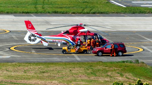 Pilots Arrival to ROC NASC AS365 NA-102 at Taipei Songshan Airport Apron and Checking 20160924