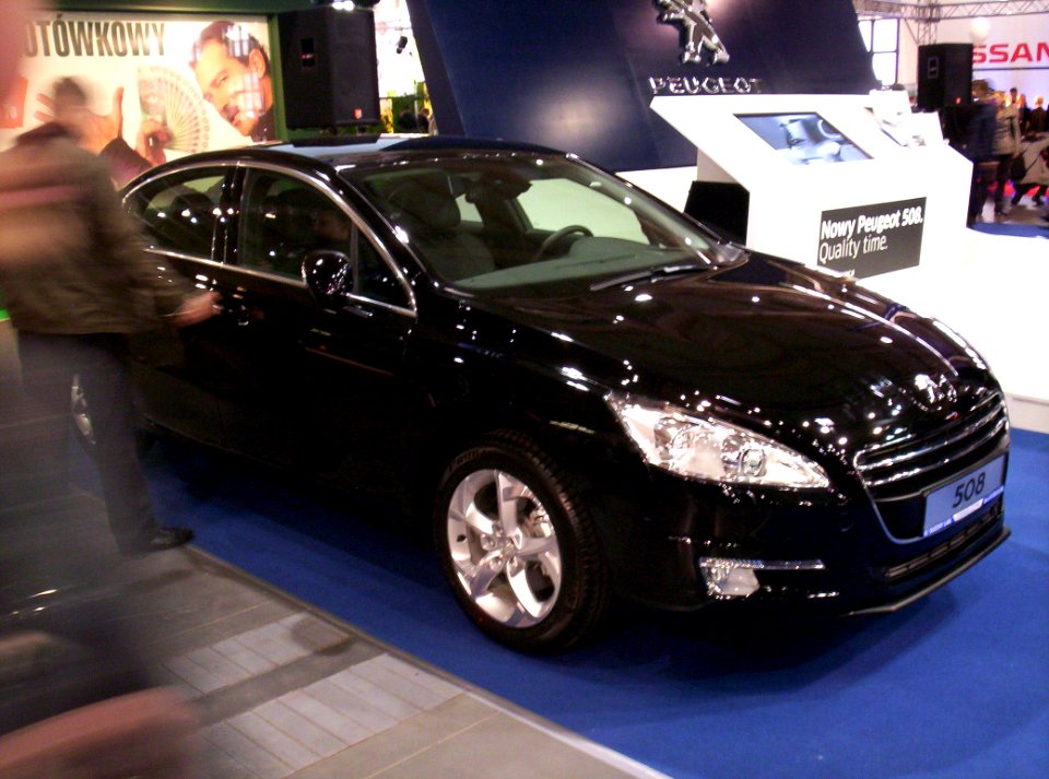 Peugeot 508 black front Poznan 2011