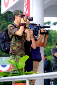Photographers and News Reporter Recording Lieutenant General Bao-Yu Cheng's Speech 20150606