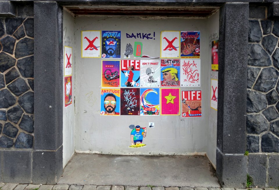 Plakatkunst Rhein-Kasematten, Düsseldorf, März 2021 (1)