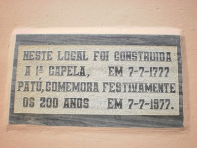 Placa na Matriz de Patu (RN)