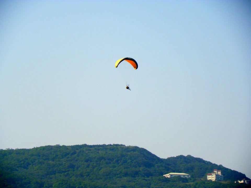 Paraglider in the Air at Wanli District