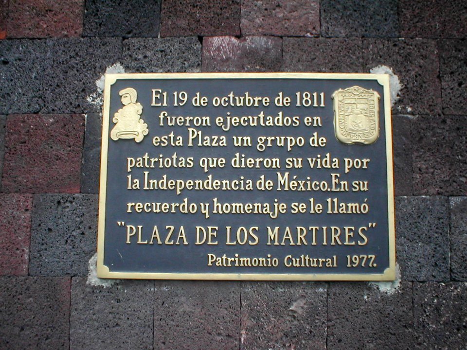 Placa Plaza de los Mártires