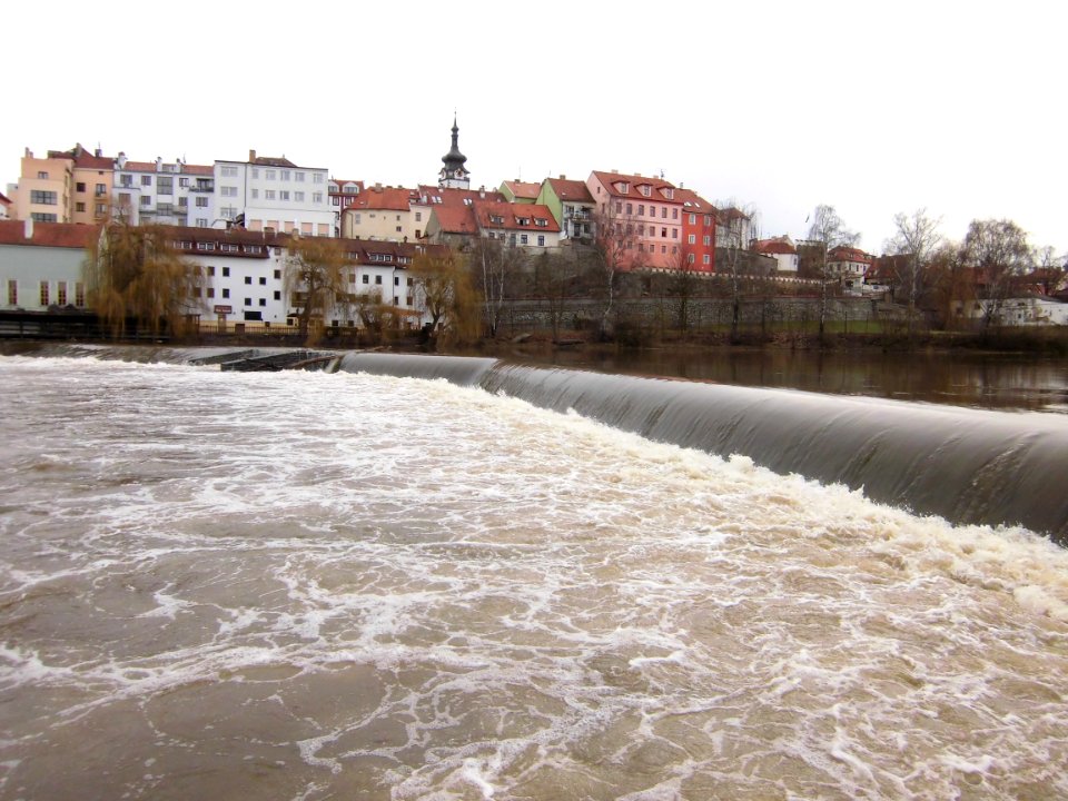 Písecký splav – pohled na hrad